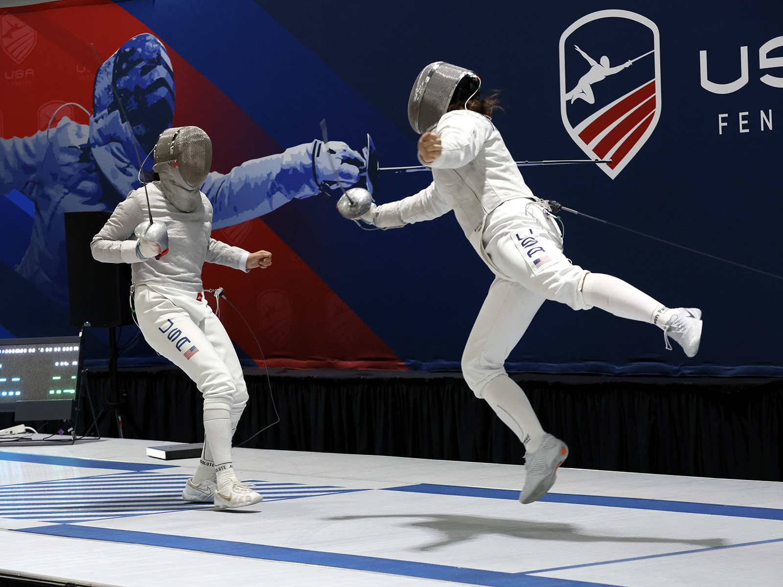 Sofiia Vinogorova at USA Fencing’s 2025 Summer Nationals in the Y-14 Women’s Saber competition