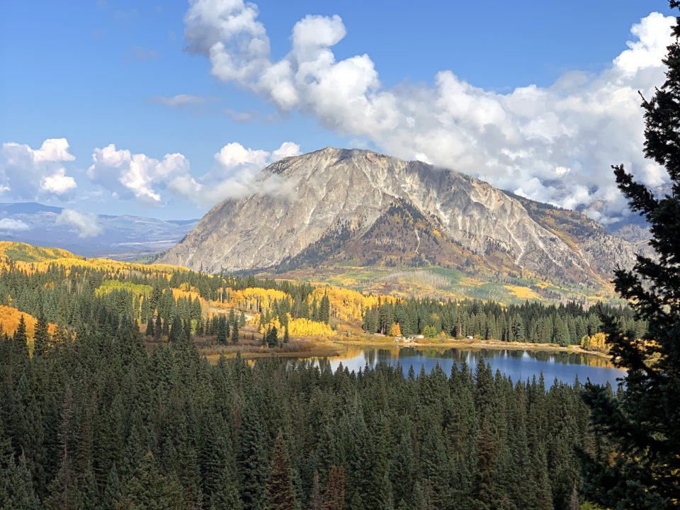 Marcellina Mountain behind Lost Lake Slough on the Three Lakes Loop