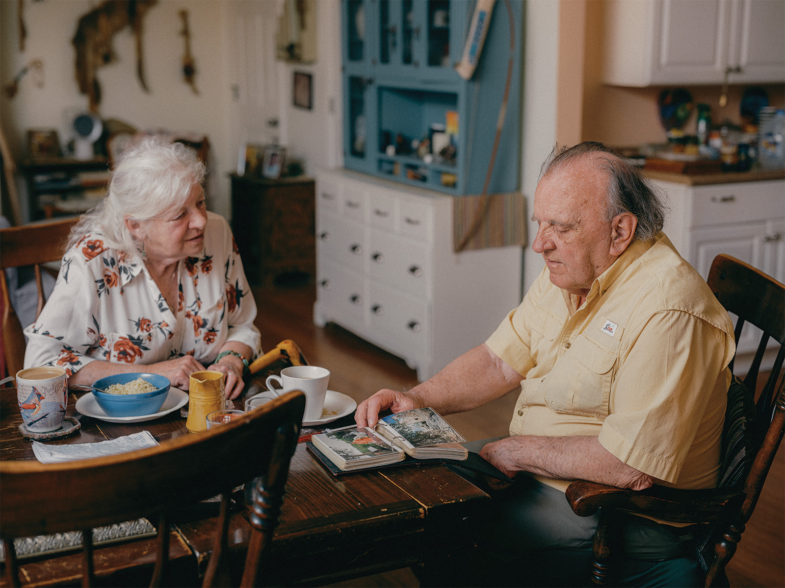 Alan and Patricia Koziel at their dining room table