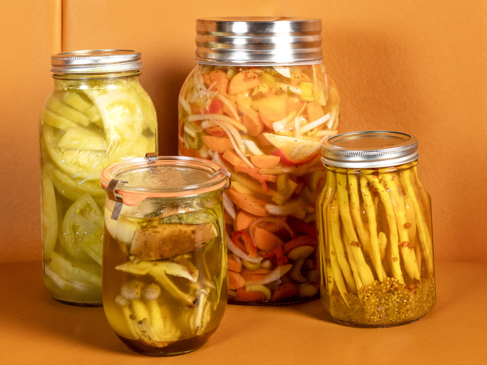 Preserved veggies and scraps at Jovanina’s in Denver