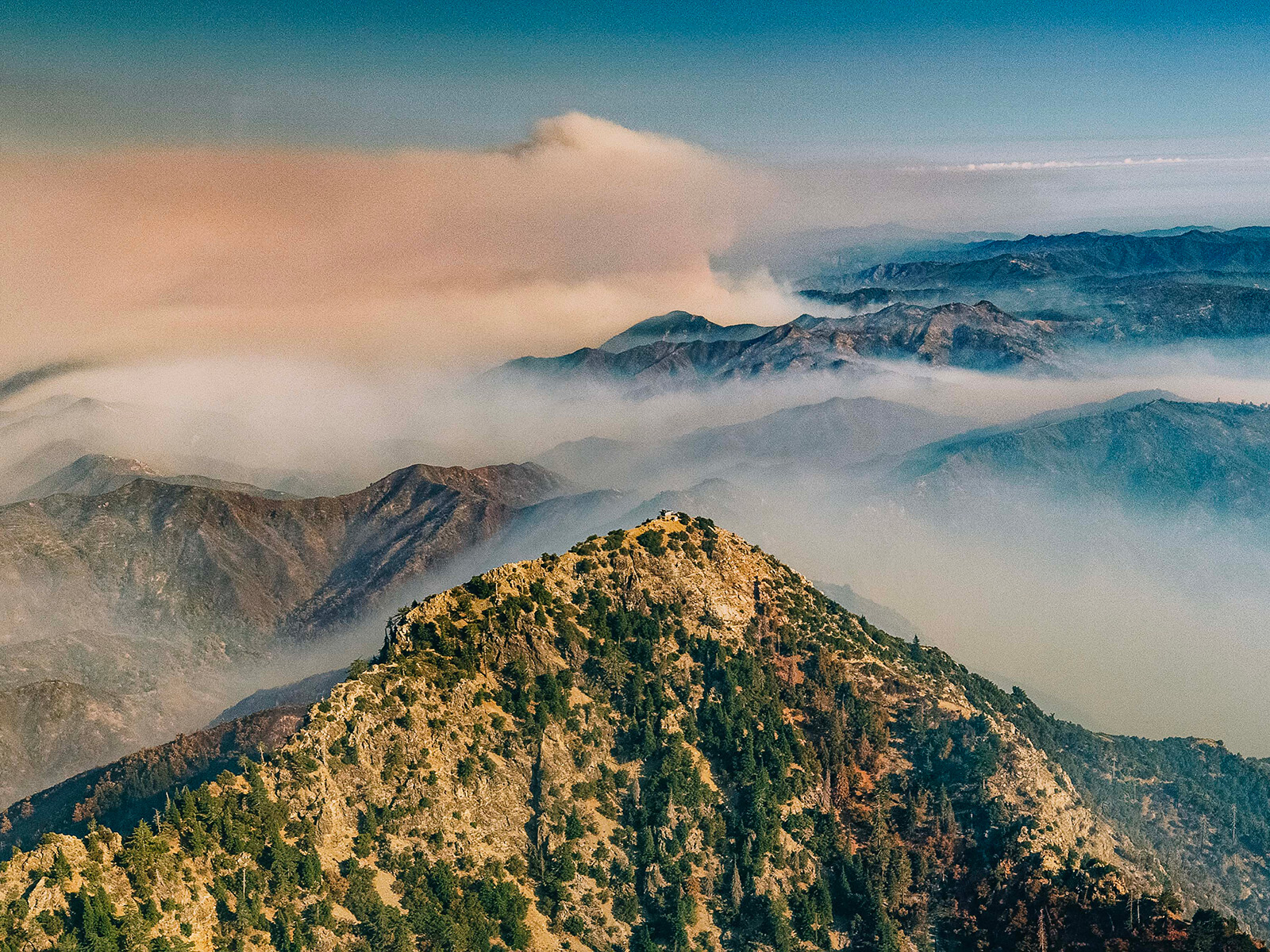 Smoke blankets the peaks in Colorado