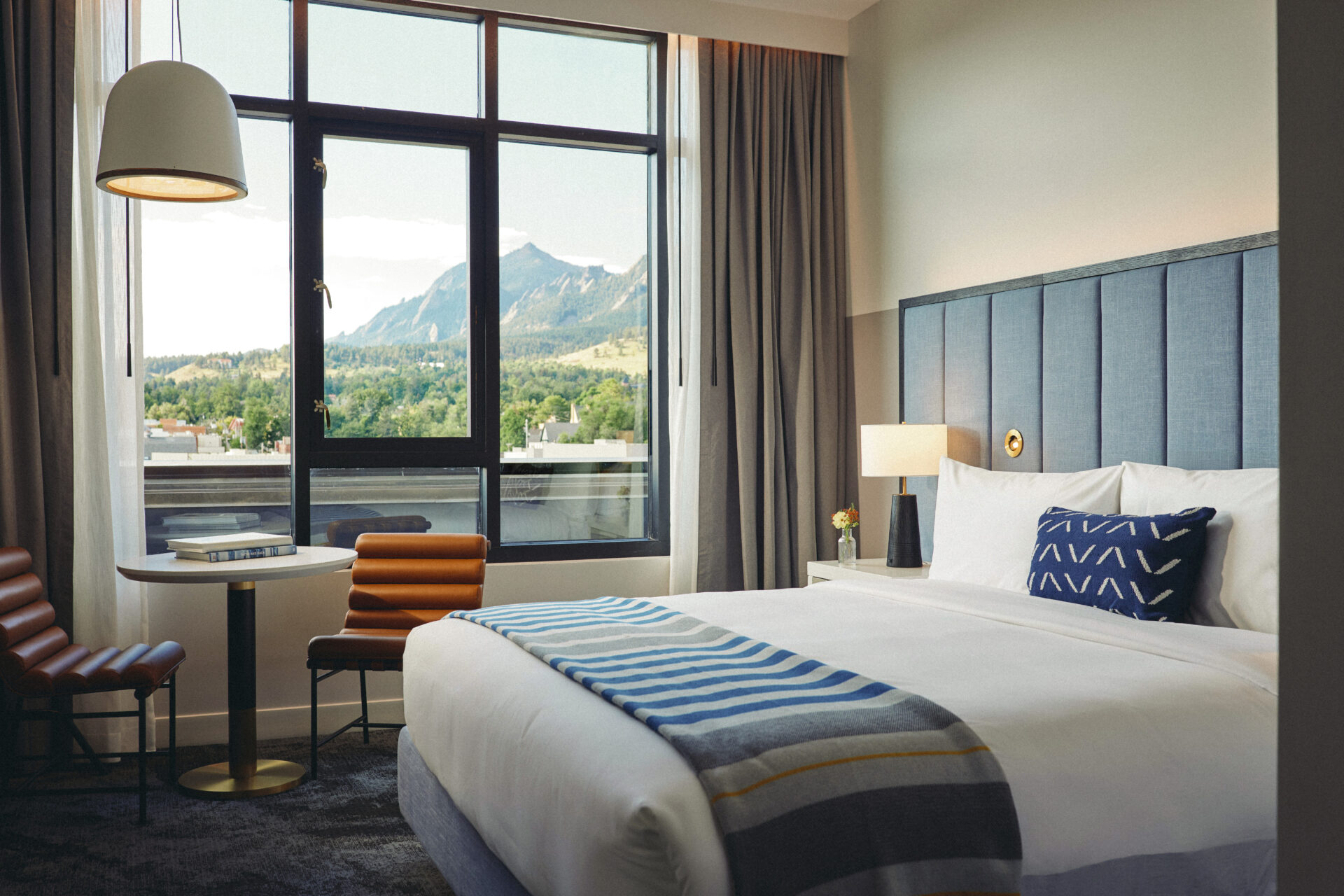 A guest room at Limelight Boulder