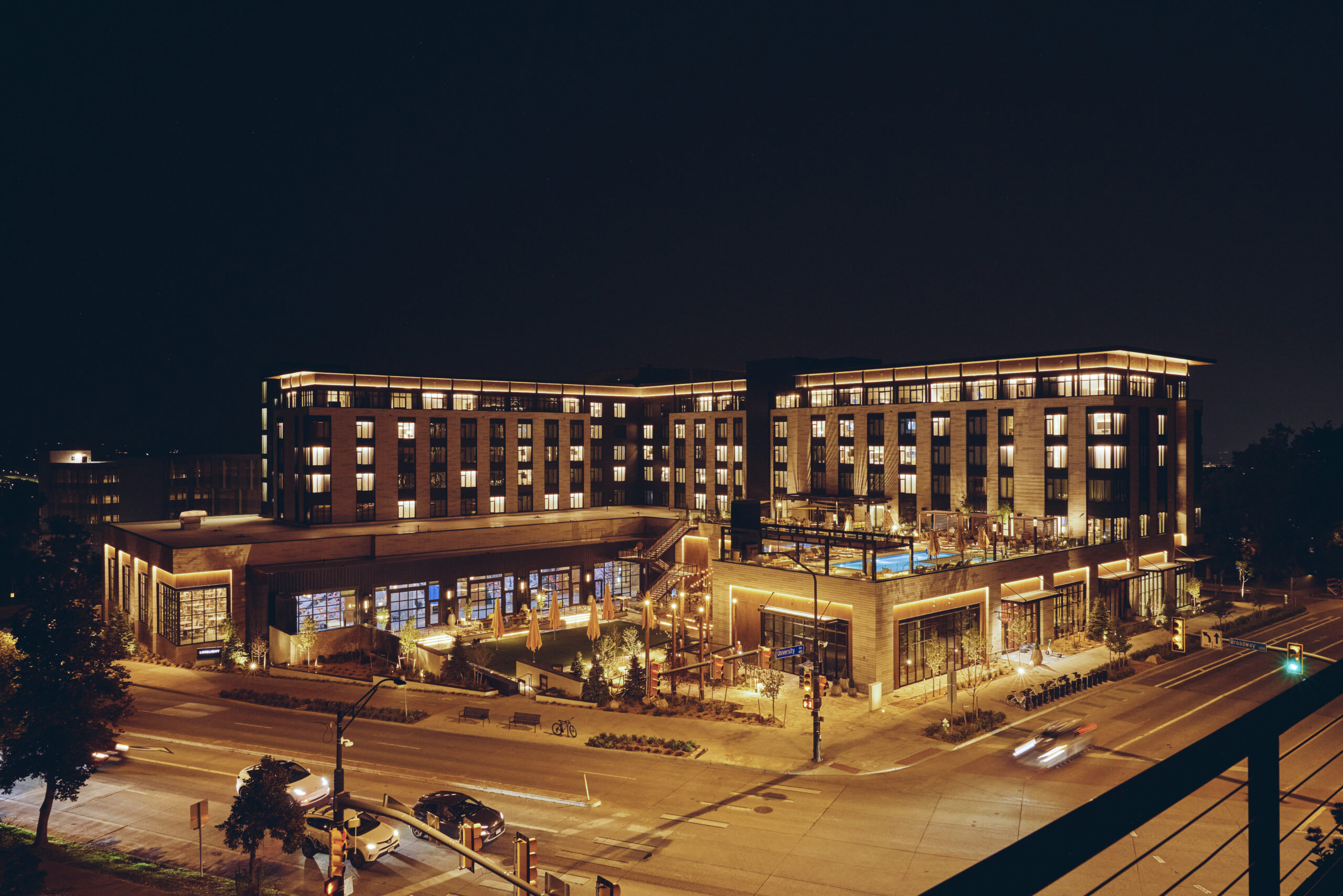 Limelight Boulder at night