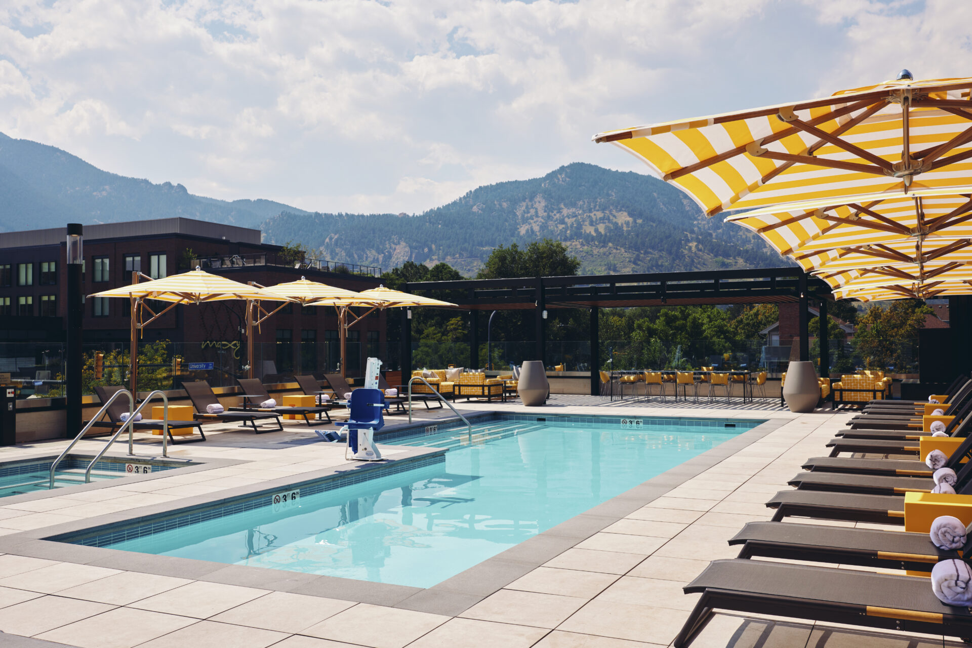 Roof-top pool at Limelight Boulder