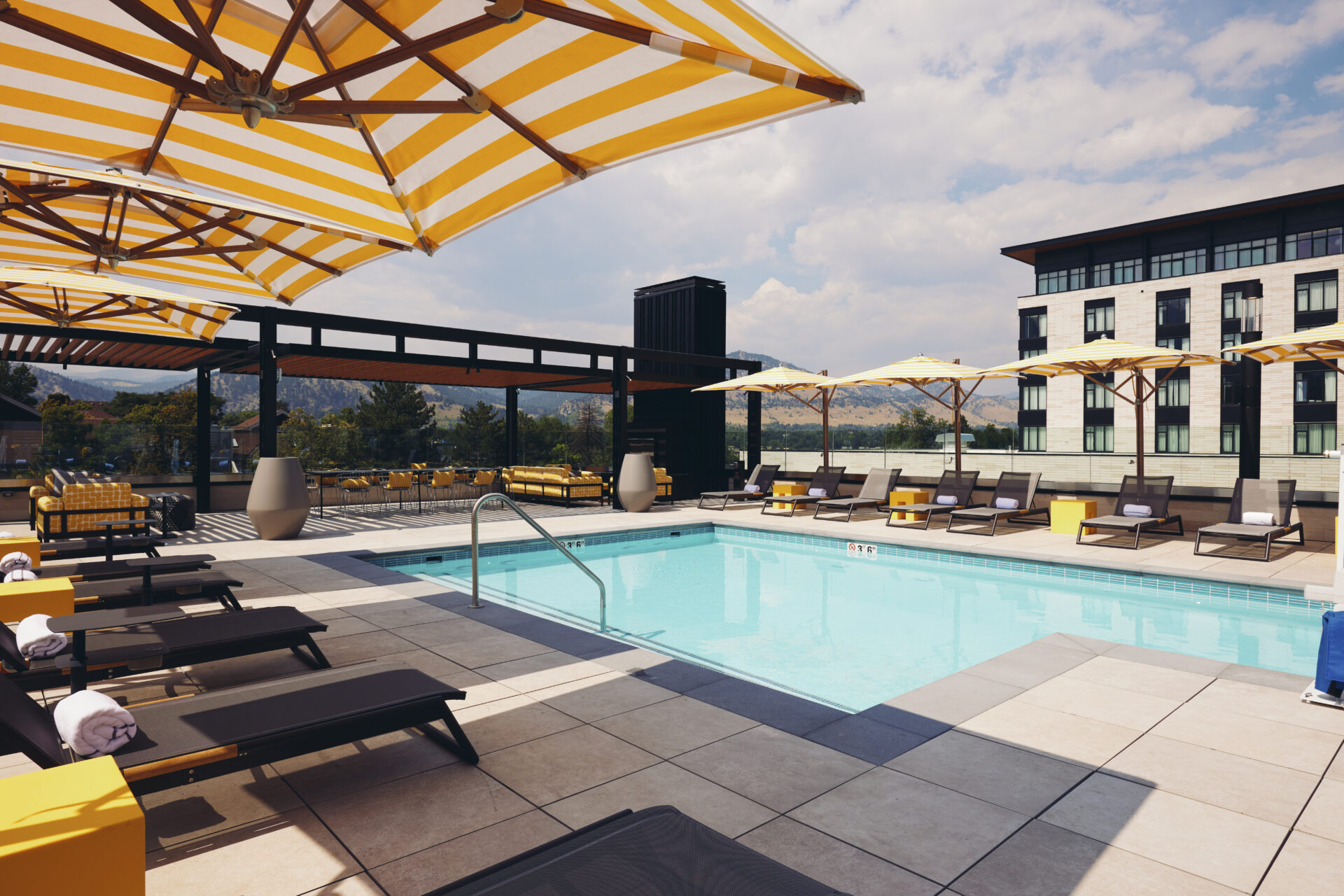 Roof-top pool at Limelight Boulder