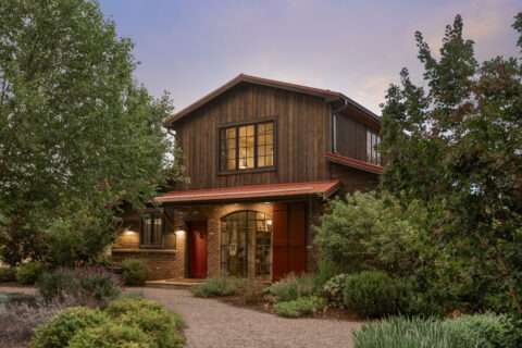 Facade of a Provence-inspired Farmhouse