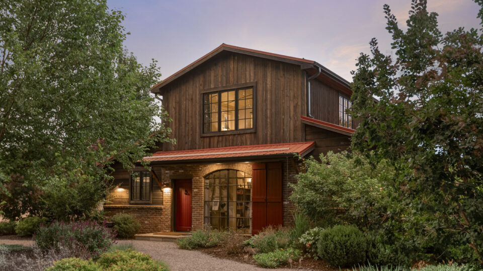 Facade of a Provence-inspired Farmhouse