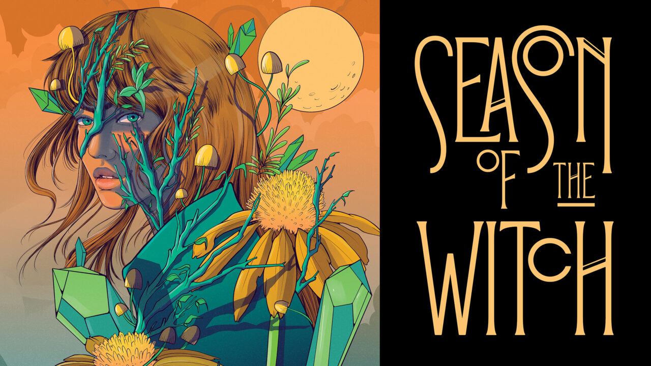 An illustration with the Season of the Witch