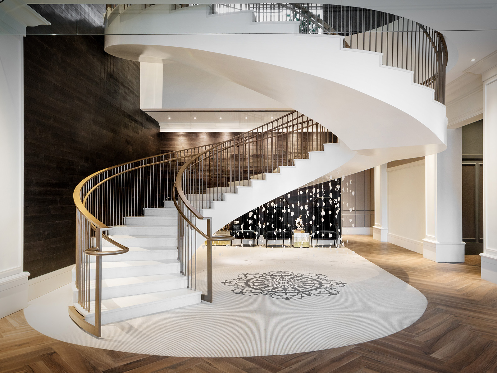 White spiral staircase