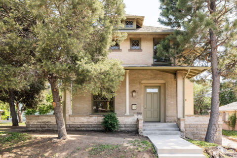 Exterior of a two-story home