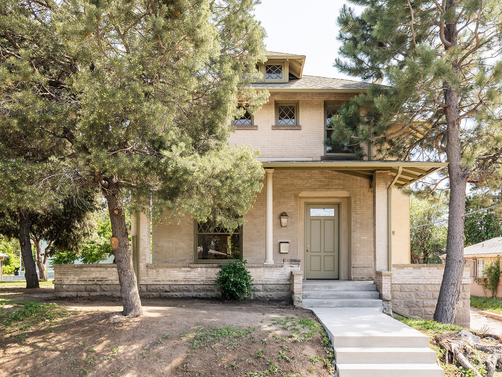 Exterior of a two-story home
