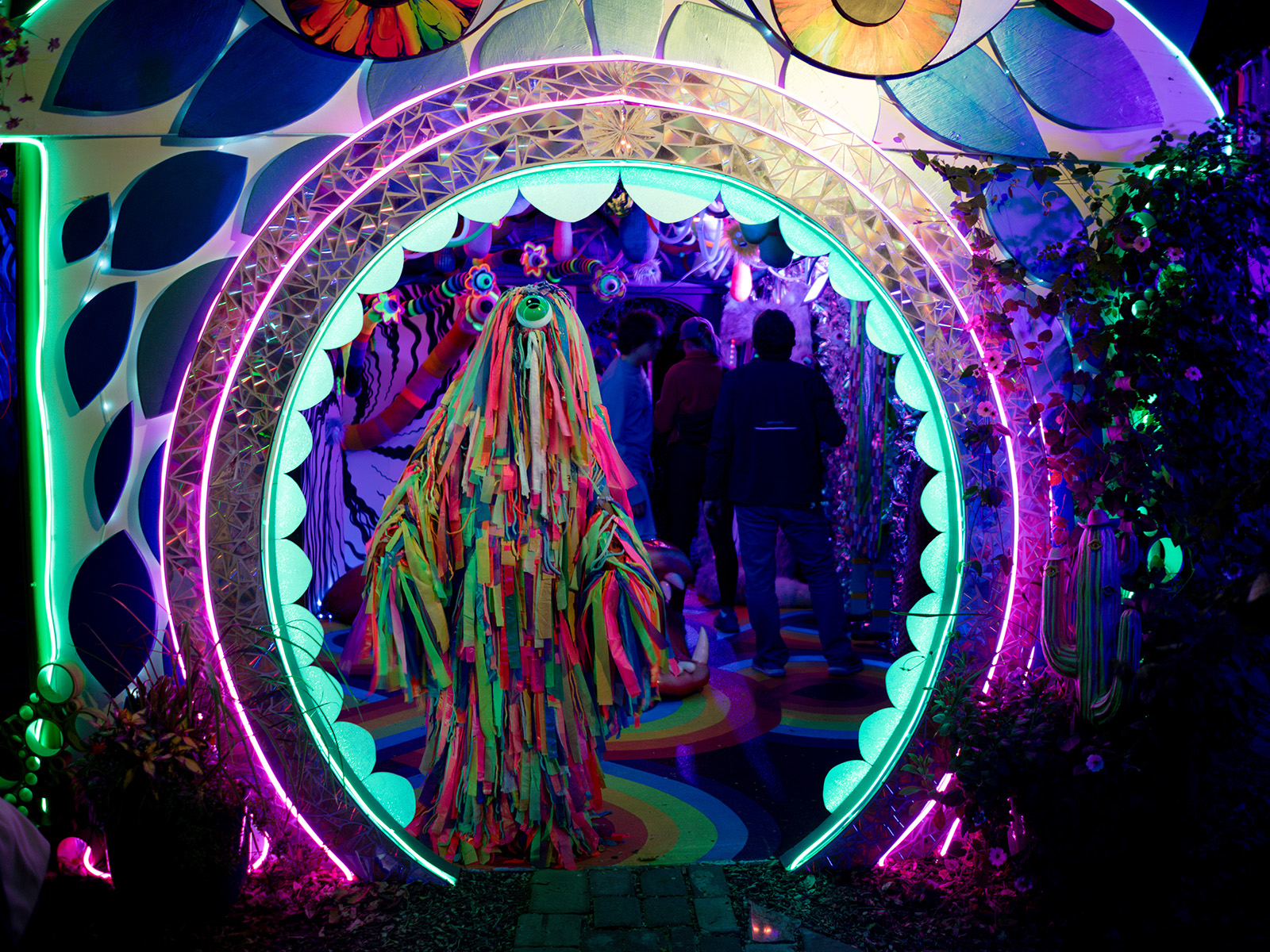 Fabric monster in a mirror