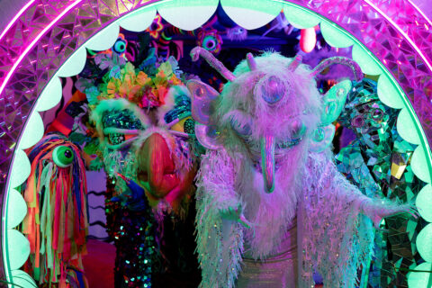 Psychedelic neon creatures