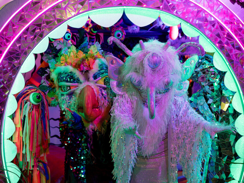 Psychedelic neon creatures