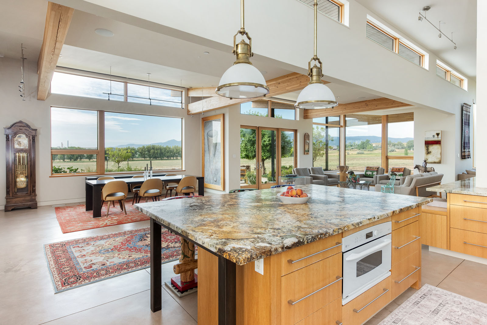 Kitchen with lots of windows
