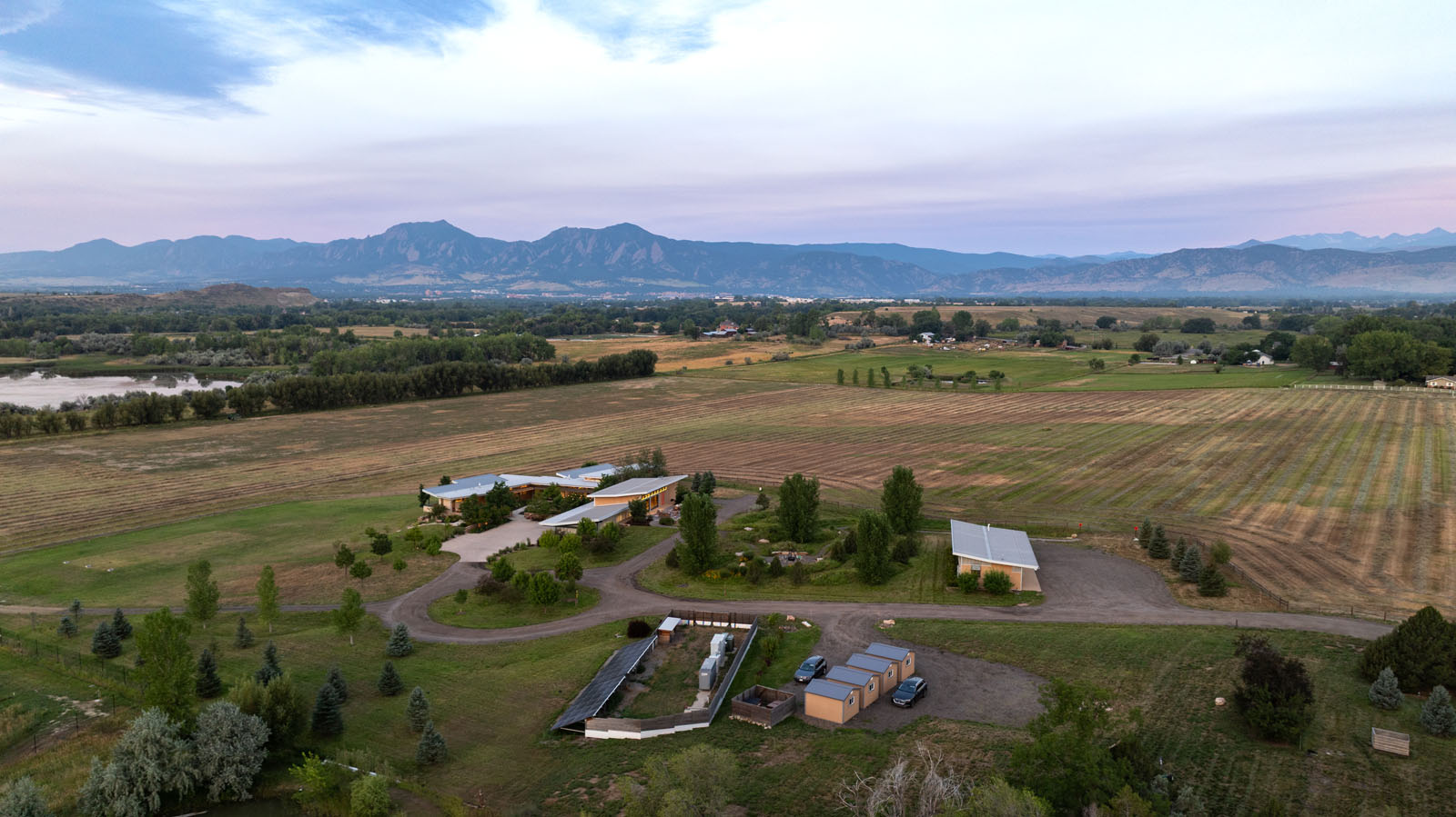 Aerial view of the property