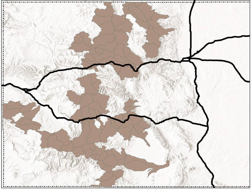 A brown map