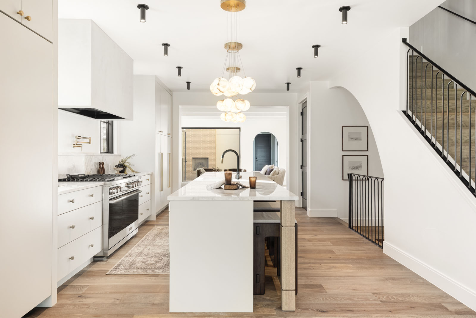 Kitchen with a large island