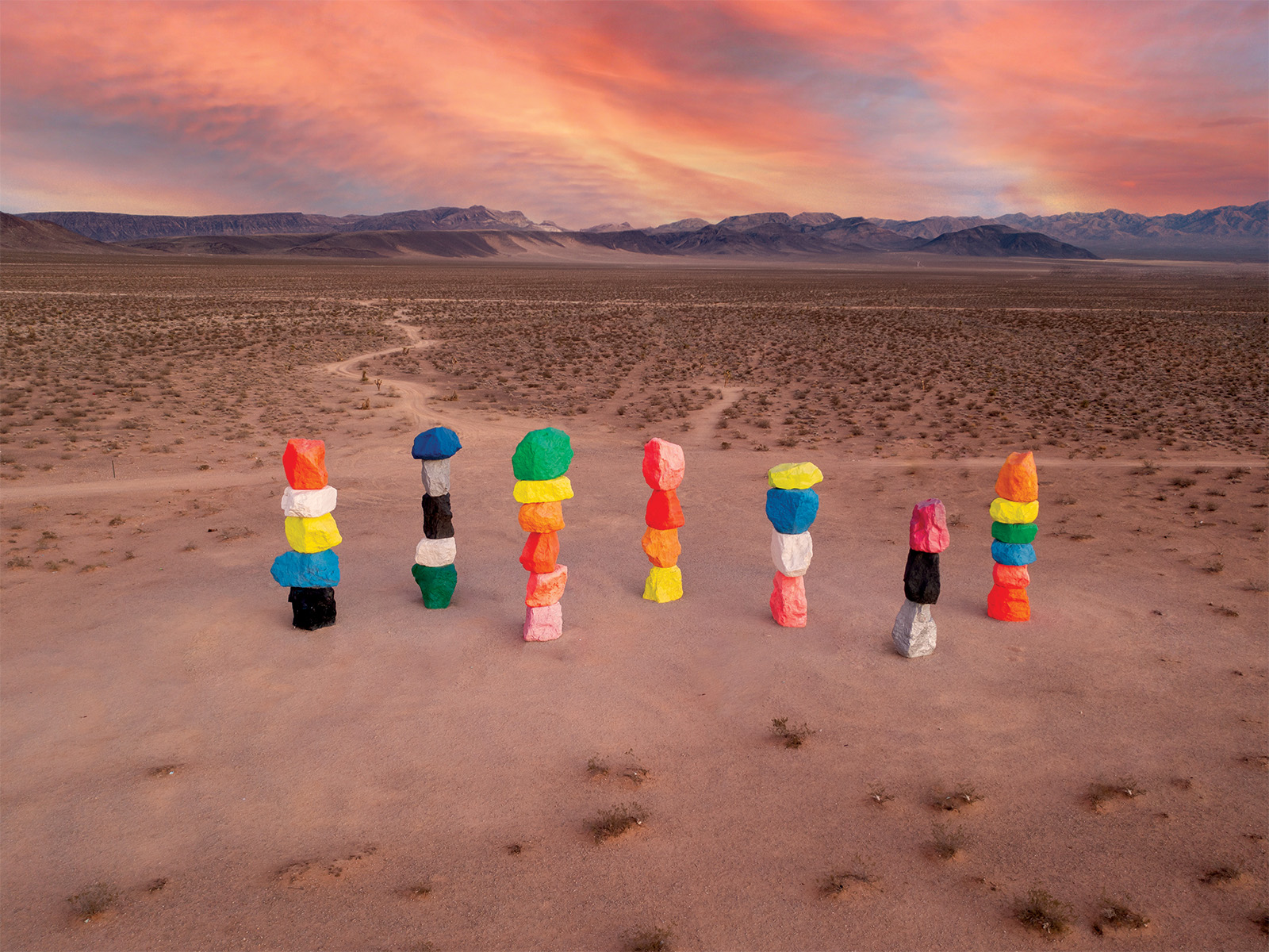 Seven Magic Mountains in Nevada