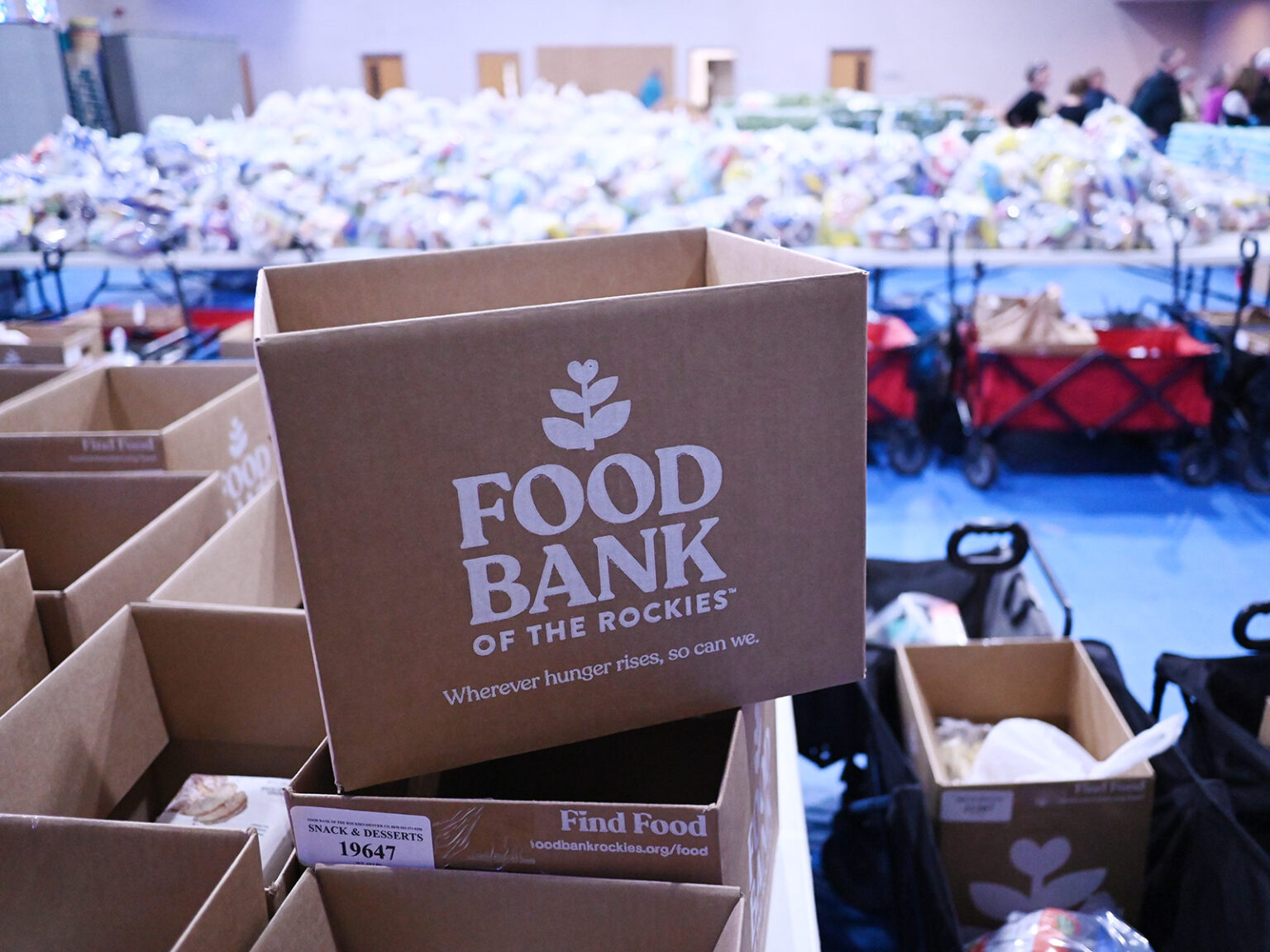 A box that says "Food Bank of the Rockies"
