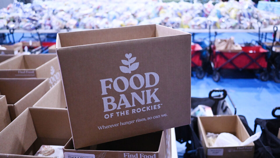A box that says "Food Bank of the Rockies"