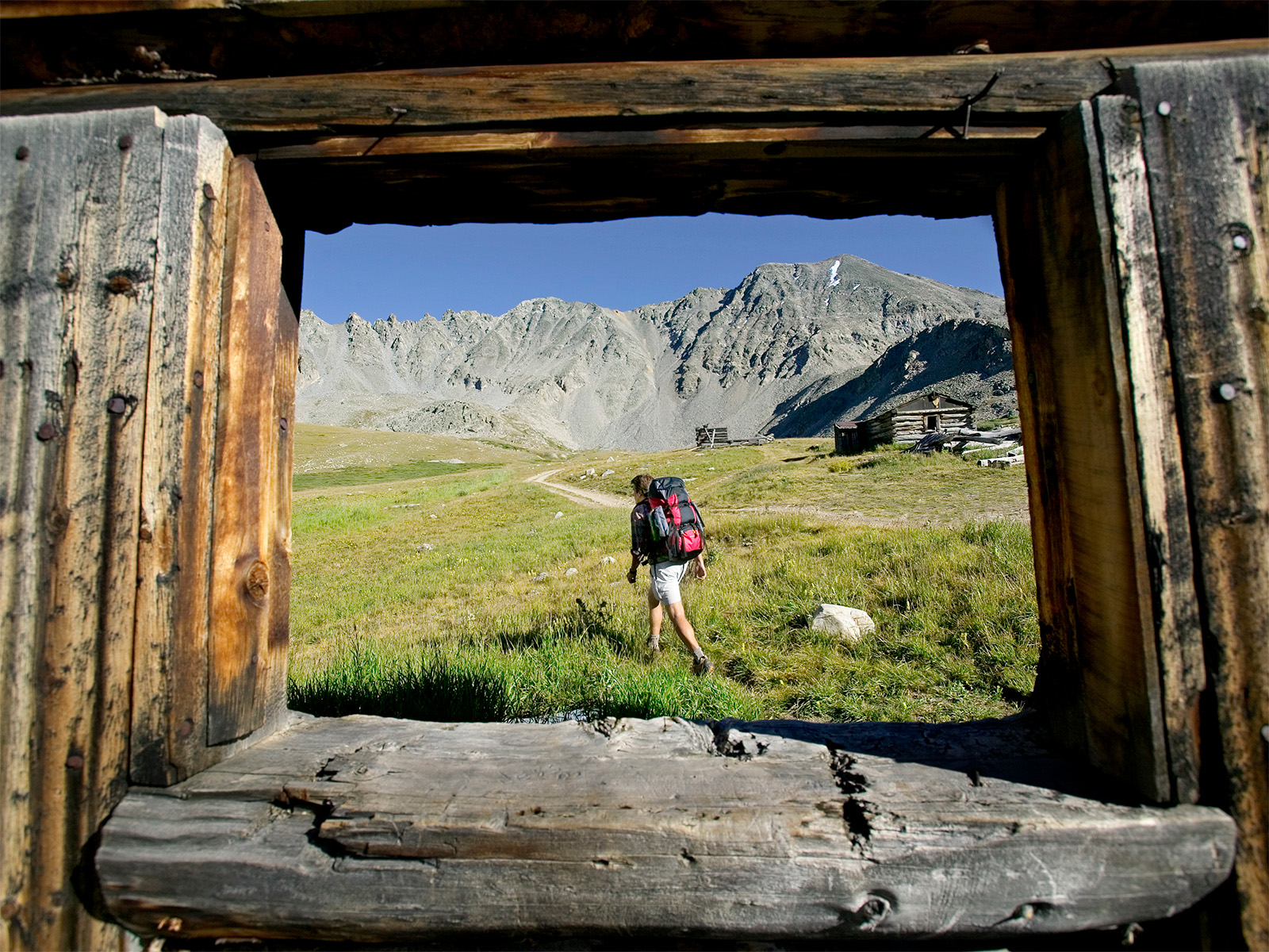 A person hiking in Breckenridge