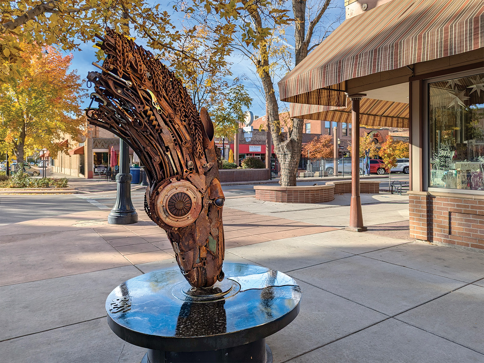 A sculpture in downtown Grand Junction