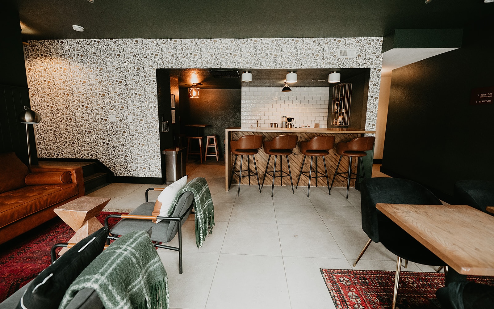 Leather barstools and seating