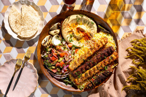 A kebab platter from Yemen Grill