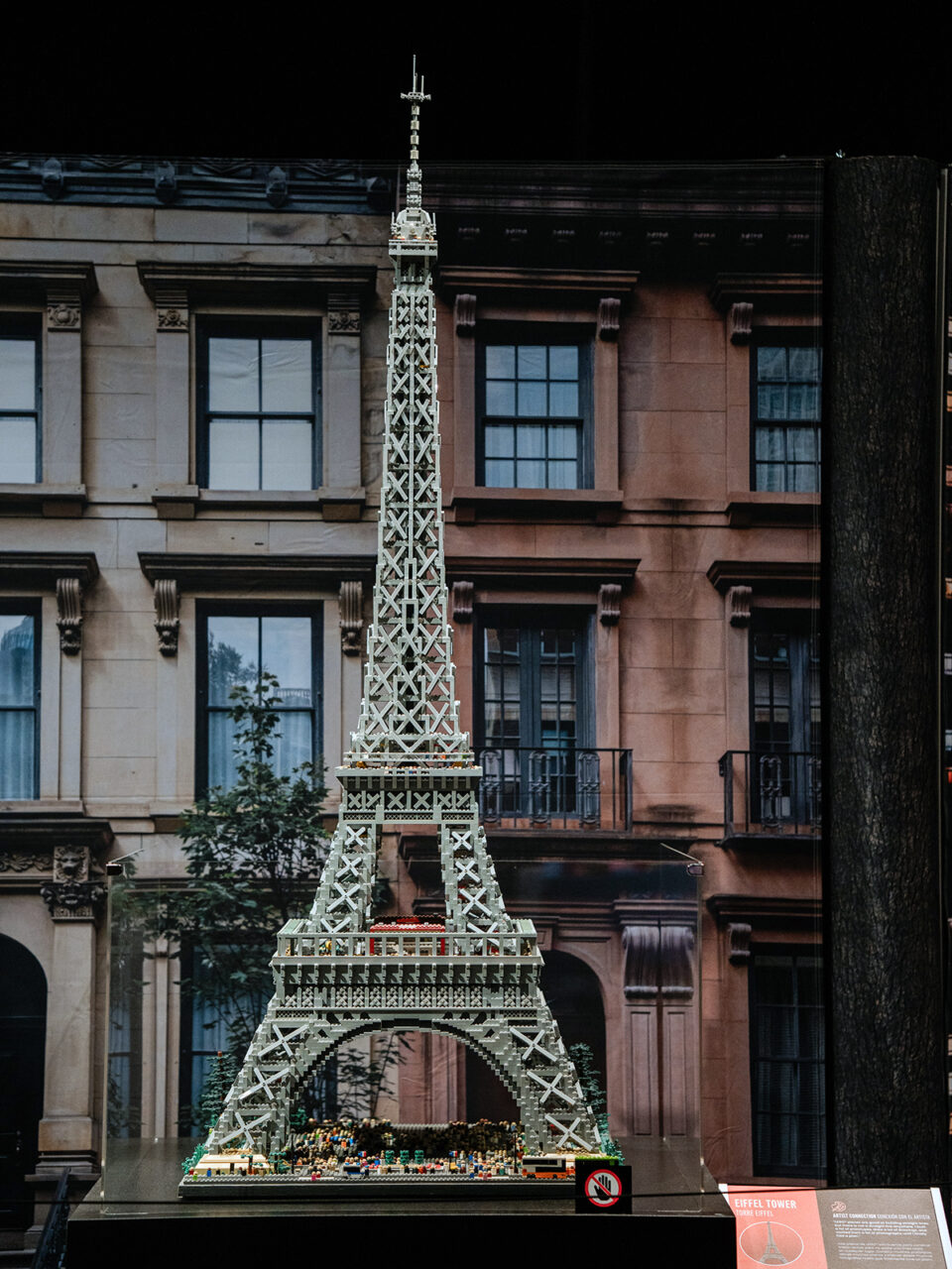 An Eiffel Towel structure of Lego bricks at Brick Planet in Denver