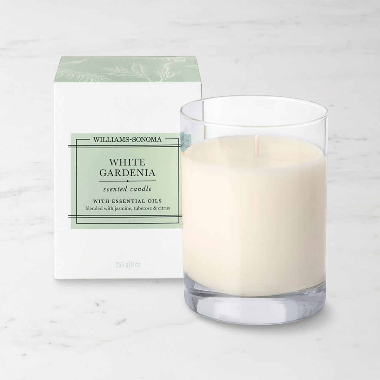 White gardenia candle