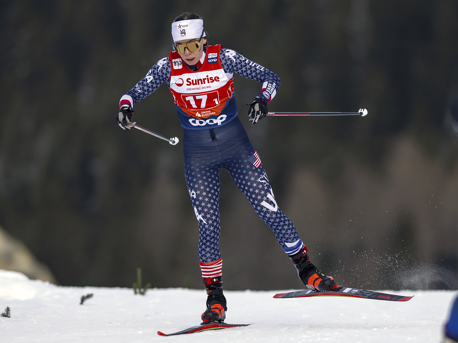 Lauren Jortberg cross-country skiing
