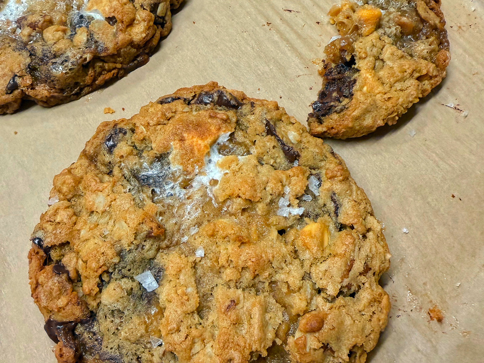 Butterscotch and chocolate cookies