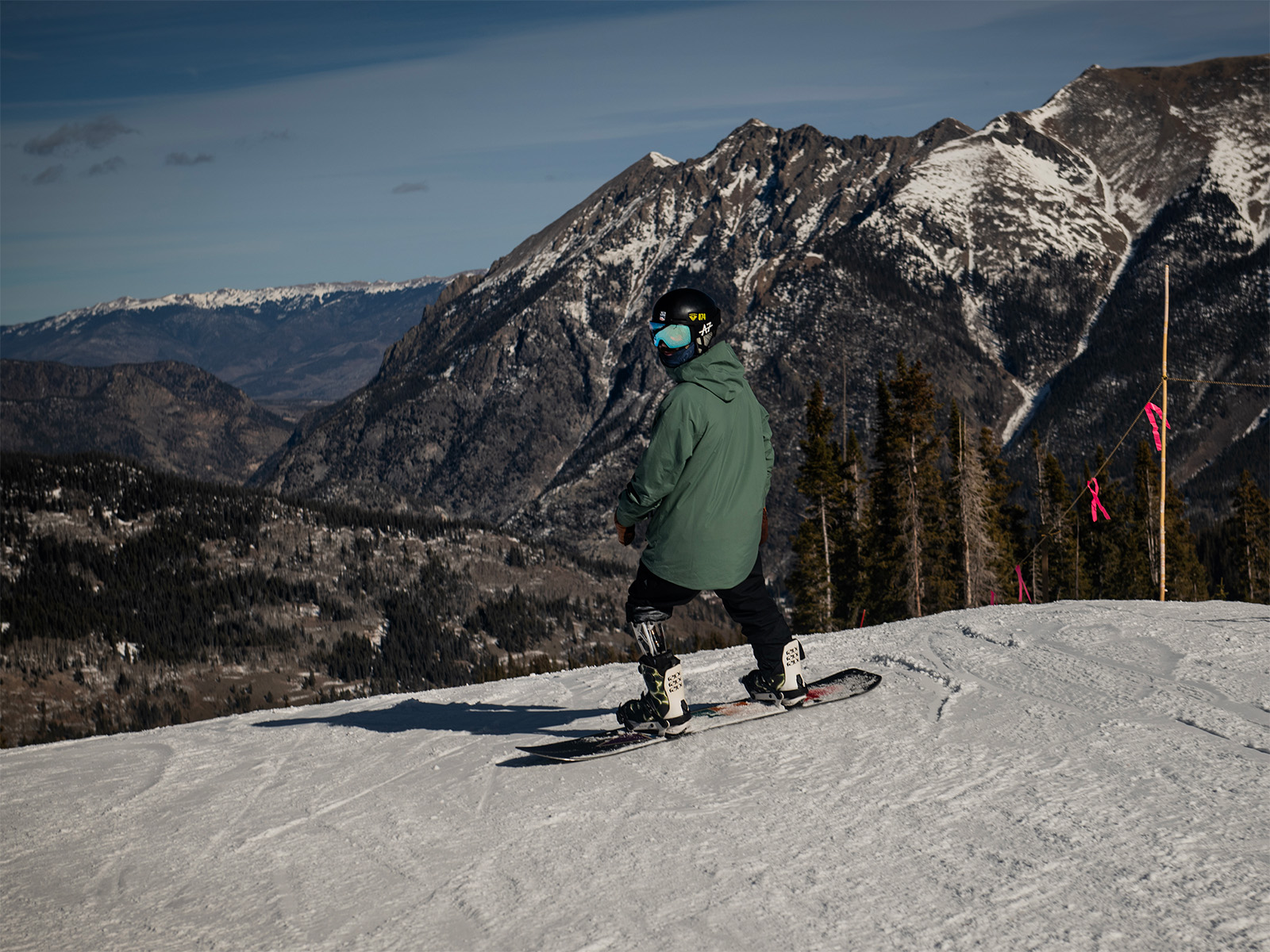 Noah Elliott snowboarding at Copper