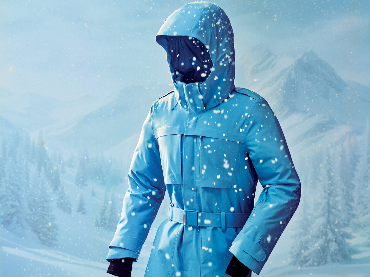Halfdays’ Murphy Ski Suit in Forget Me Not blue