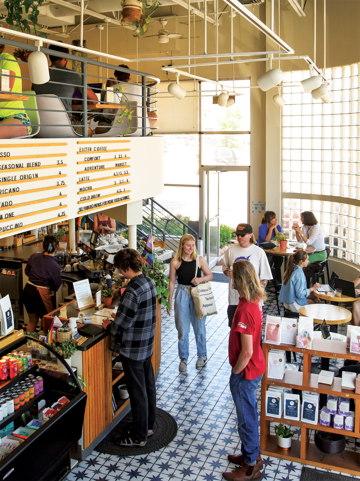 People mingling in January Coffee