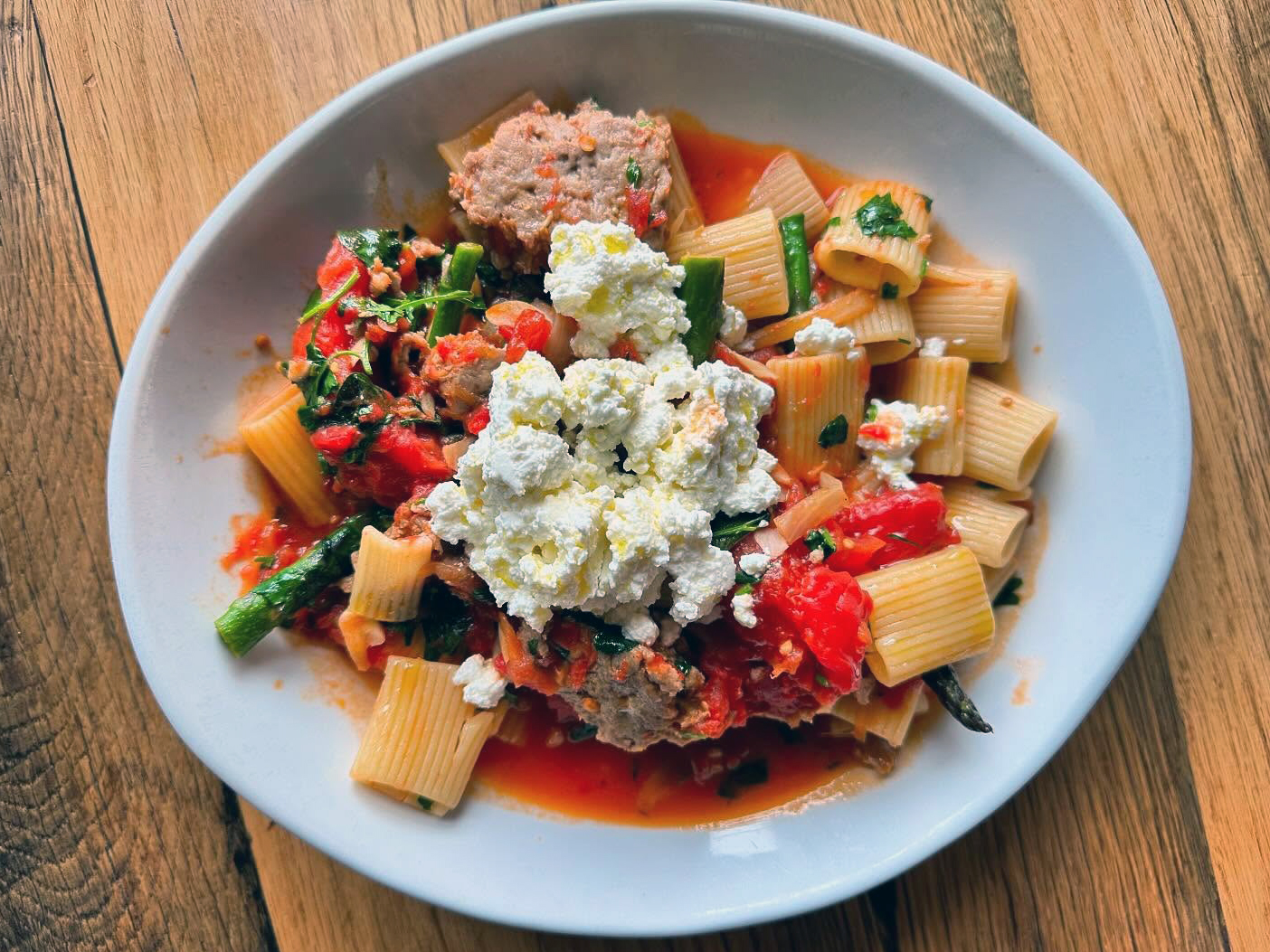 Local pork pasta from Treeline Kitchen in Leadville