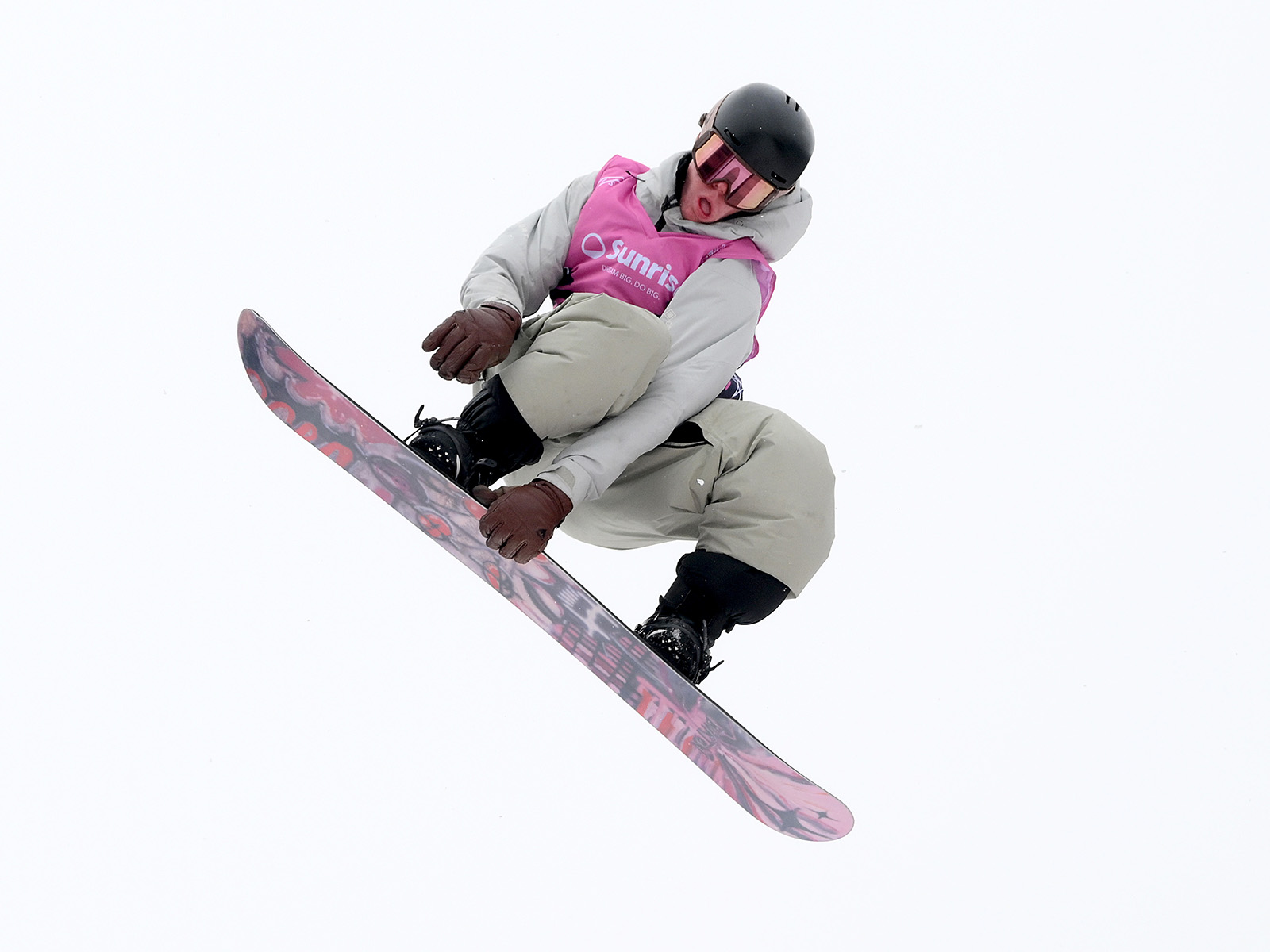 Oliver Martin competes in the big air competition 