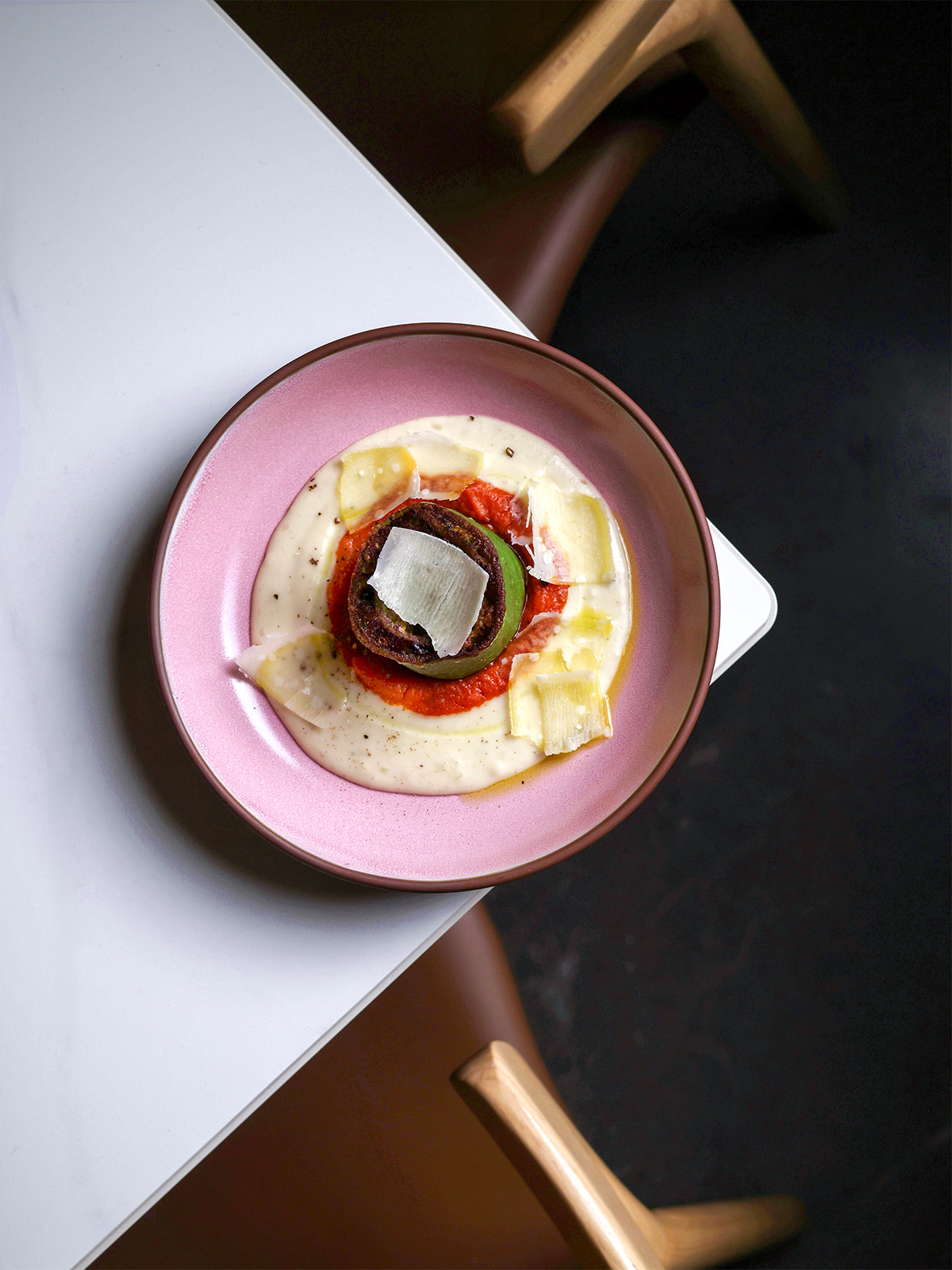 Traditionally rolled lasagna at Dear Emilia