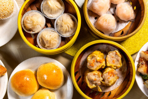 Harbor Dim Sum & Cuisine’s har gow, siu mai, barbecue pork buns, sesame balls, and xiao long bao siu mai, barbecue pork buns, sesame balls, and xiao long bao