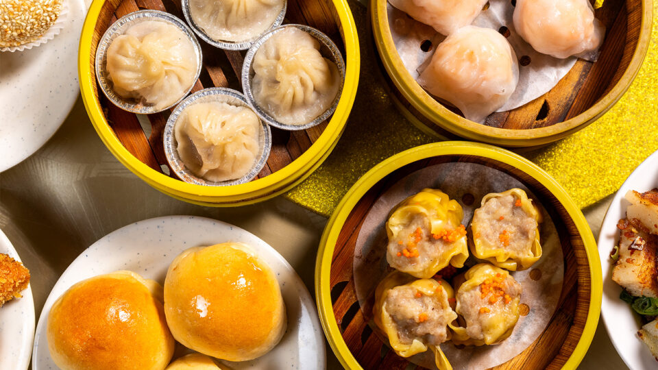 Harbor Dim Sum & Cuisine’s har gow, siu mai, barbecue pork buns, sesame balls, and xiao long bao siu mai, barbecue pork buns, sesame balls, and xiao long bao
