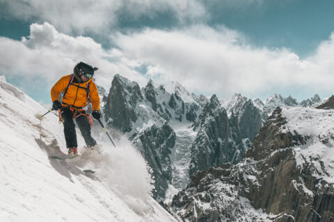 Jim Morrison skiing the Great Trango Tower in northern Pakistan