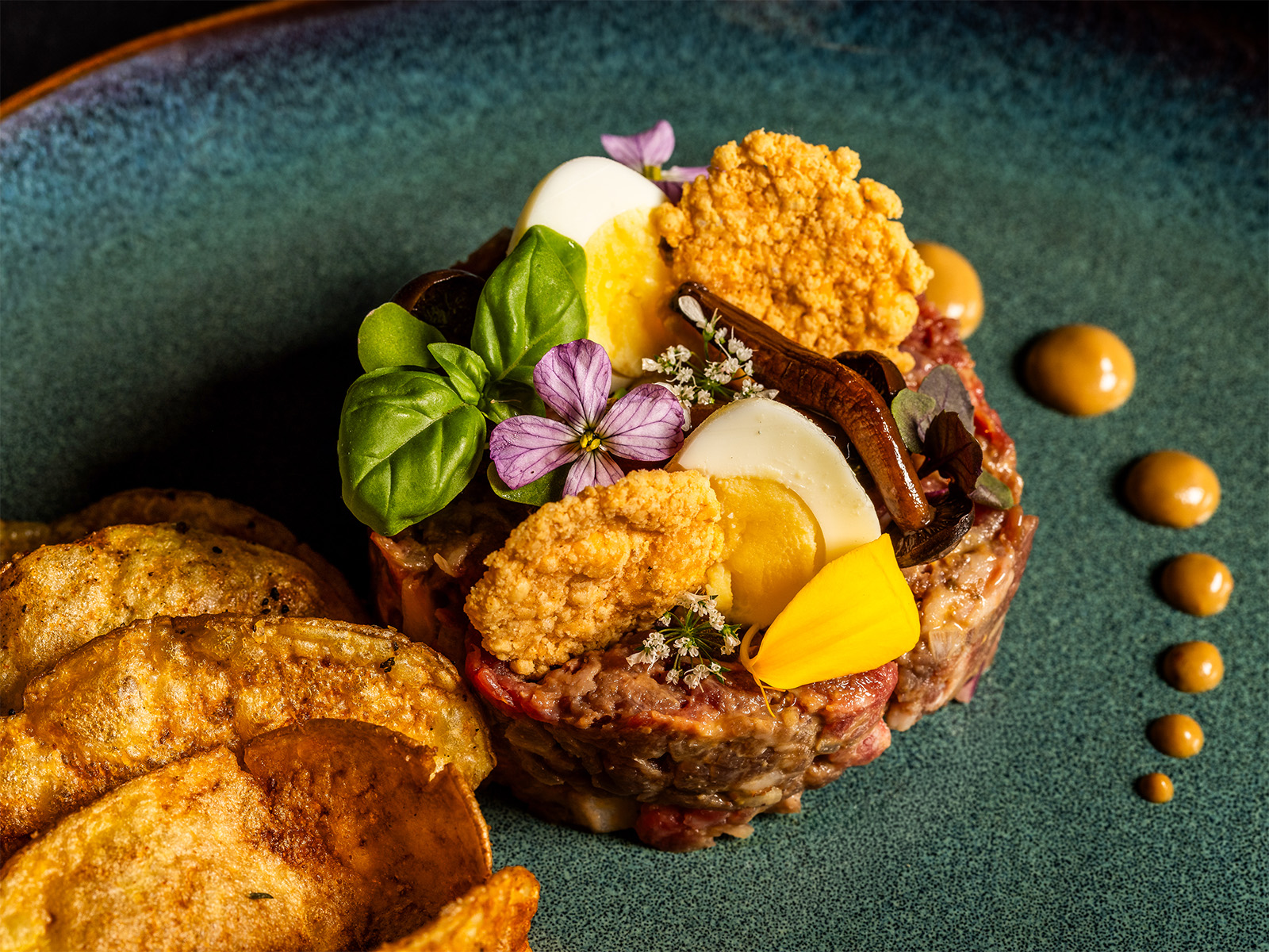 The beef tartare at La Rocca Rossa