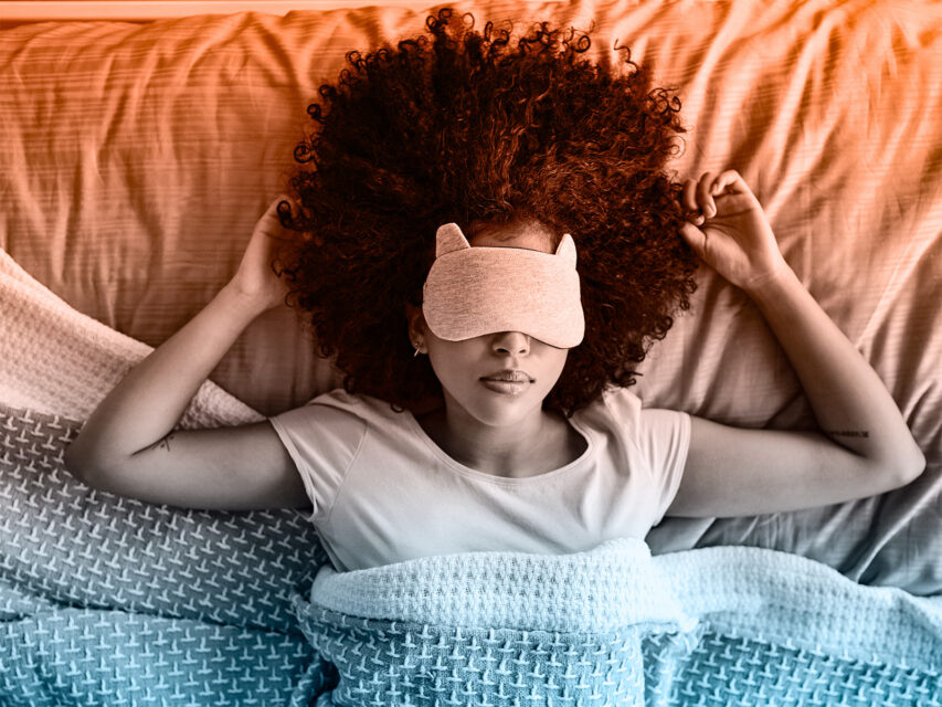 A woman sleeping