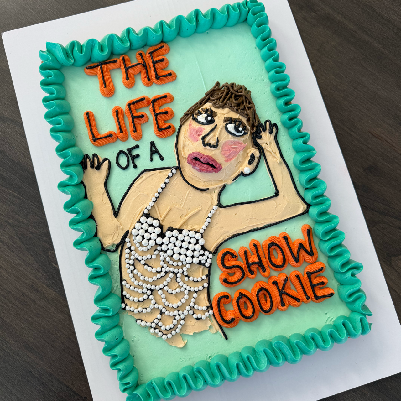 Life of a Showgirl album cake