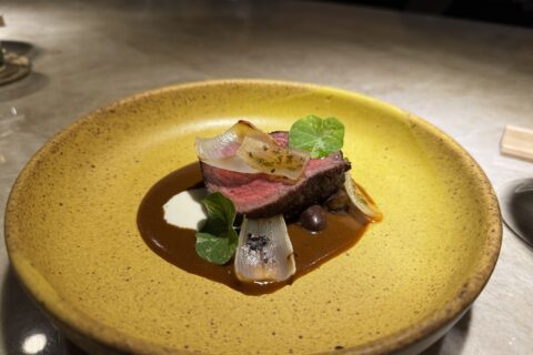 Steak with one of five moles at Milpero