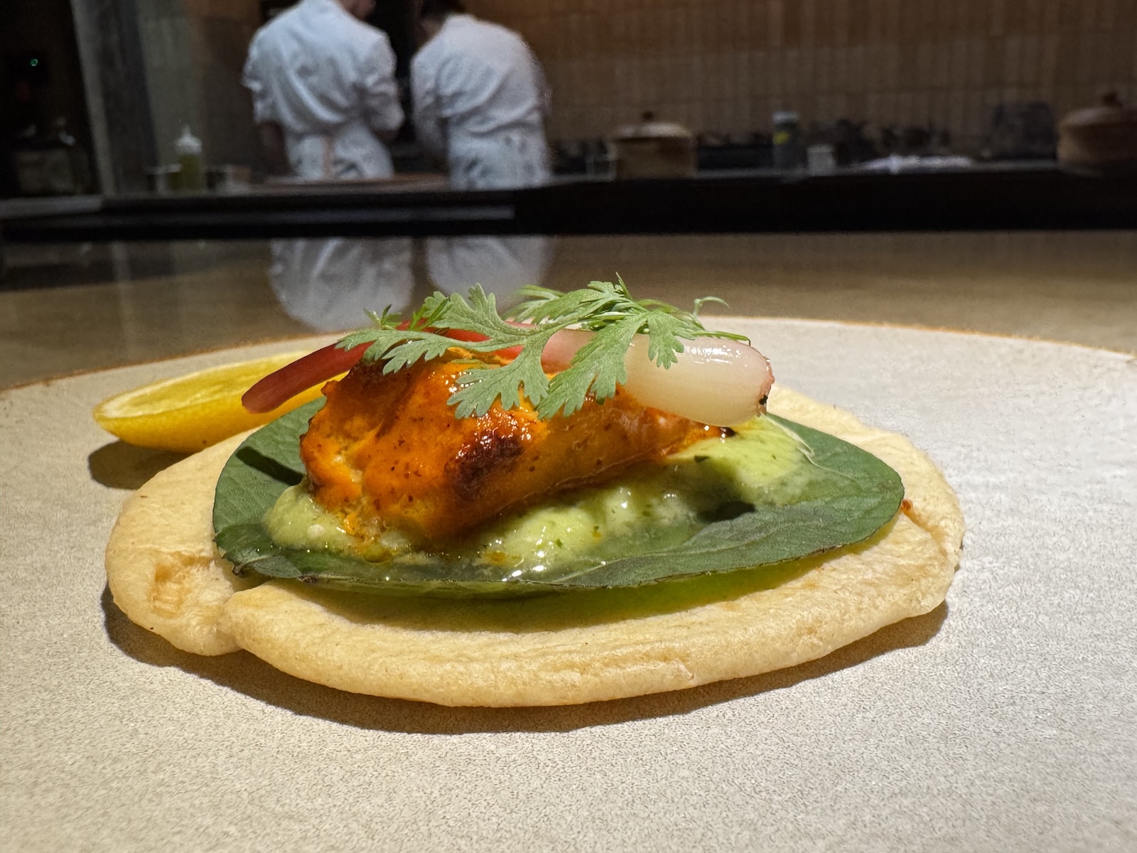 The only taco on Milpero’s 18-course tasting menu