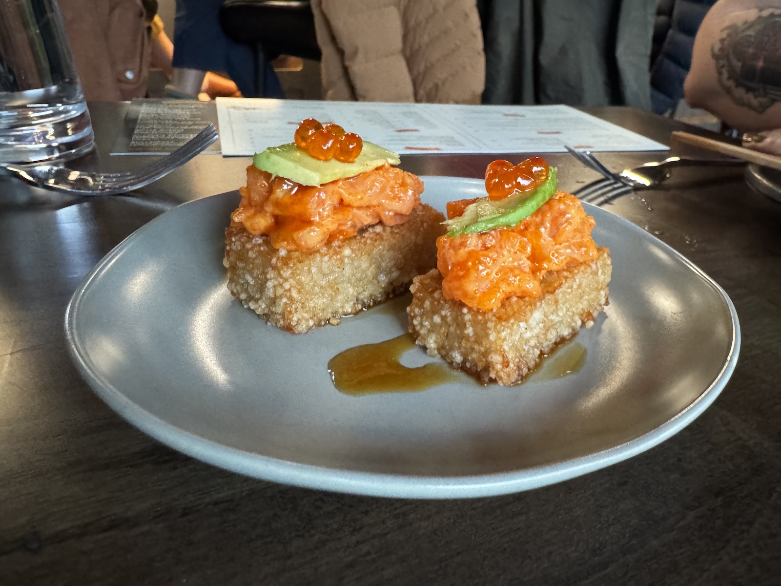 Odd Rabbit’s spicy salmon crispy rice