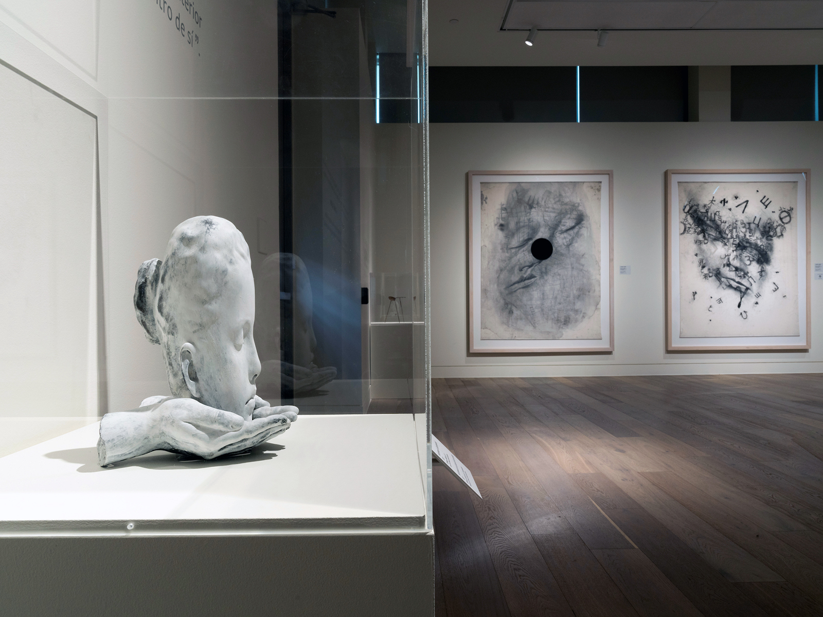 A marble bust within “Jaume Plensa: A New Humanism,” on display at the Denver Botanic Gardens