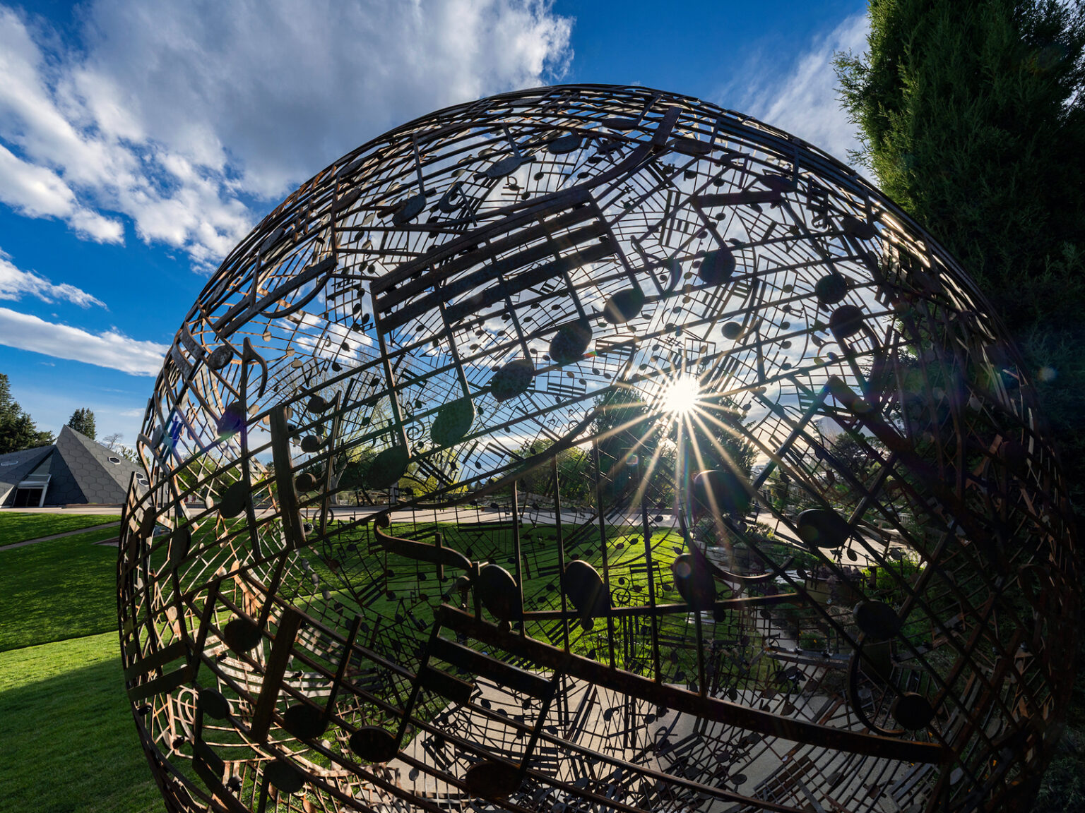 “Self-Portrait with Music” by Jaume Plensa, part of “Jaume Plensa: A New Humanism” on display at Denver Botanic Gardens